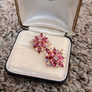 Joan Rivers Rhinestone Pierced Earrings